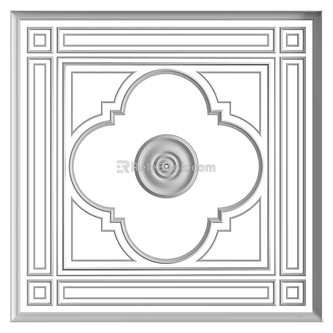 Ceiling plaster line 3d model