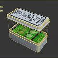 Open White Decorative Storage Box Filled With Assorted Cookies And Text Design 3d model