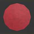 Red Postbox With Black Base And Letter Slot On Gray Background