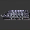 Detailed Futuristic Mechanical Structure With Multiple Modules And Extended Arm