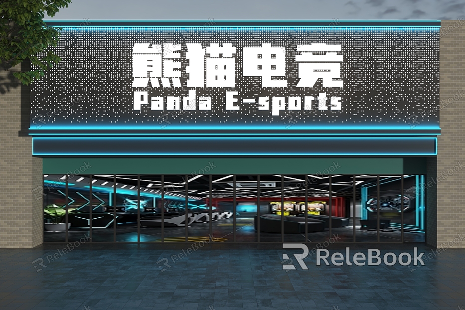 E-sports hall door head E-sports door head Internet cafe door head E-sports Internet cafe door head Door head Design Door head model