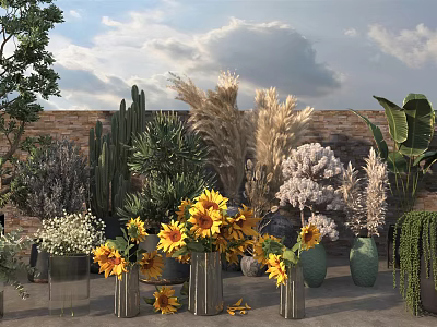 Modern Potted Plant 3d model