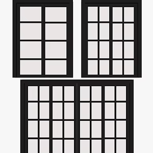 Modern casement window 3d model