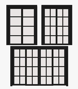 Modern casement window 3d model