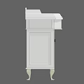 White Bathroom Vanity With Two Doors And Decorative Legs Classic Design