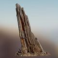 Handcrafted Natural Rustic Stone And Wood Decorative Sculpture With Textured Surface