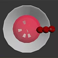 Elegant Martini Glass with Pink Liquid and Red Cherries on Dark Surface