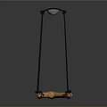 Wooden Slingshot With Y Shaped Frame Black Rubber Bands And Projectile