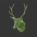 Modern animal wall decoration deer head antler elk elk horn 3d model