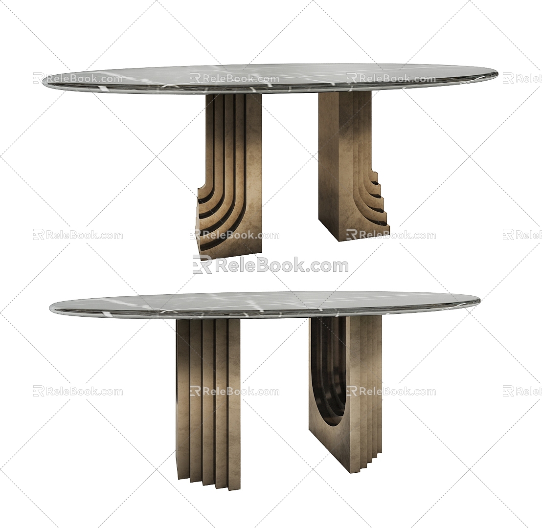 Modern dining table 3d model