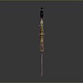 Golden Sniper Rifle With Scope Long Barrel And Metallic Reflective Finish