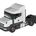 White Heavy Duty Utility Truck With Modern Cab Design And Large Cargo Wheels