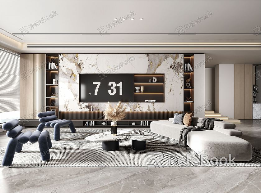 modern living room model