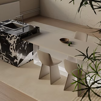 Modern table combination 3d model
