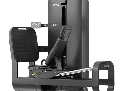 Black Commercial Indoor Rowing Machine With Ergonomic Seat And Sliding Rail For Gym Workouts 3d model