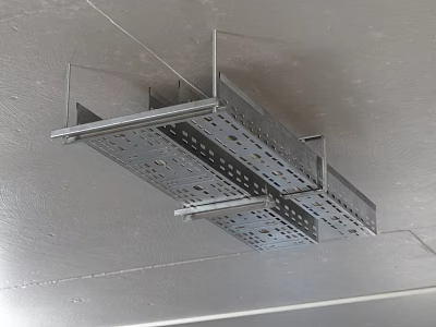 Industrial Perforated Metal Ceiling Mounted Support Brackets Structure For Building Construction Applications 3d model