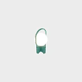 Green Table Lamp With Curved Handle White Spherical Shade And Speckled Base