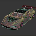 Gray Lamborghini Invencible Sports Car With Rear Spoiler And Aerodynamic Design
