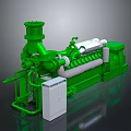 Green Large Industrial Equipment With Pipes Components And Control Cabinet