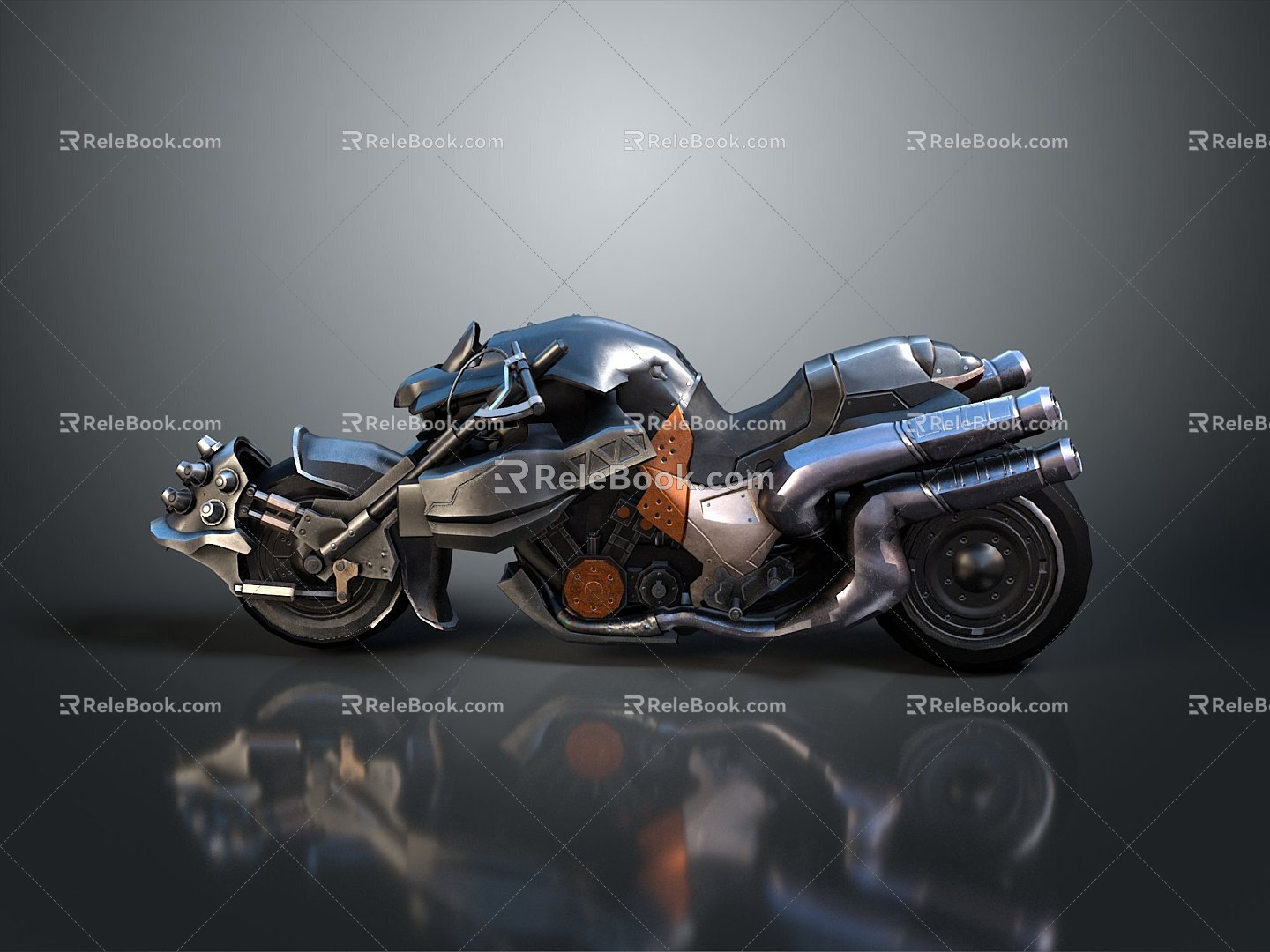 Motorcycle Two-wheeled Motorcycle Cross-country Motorcycle Road Race Motorcycle Motor Vehicle Transport 3d model