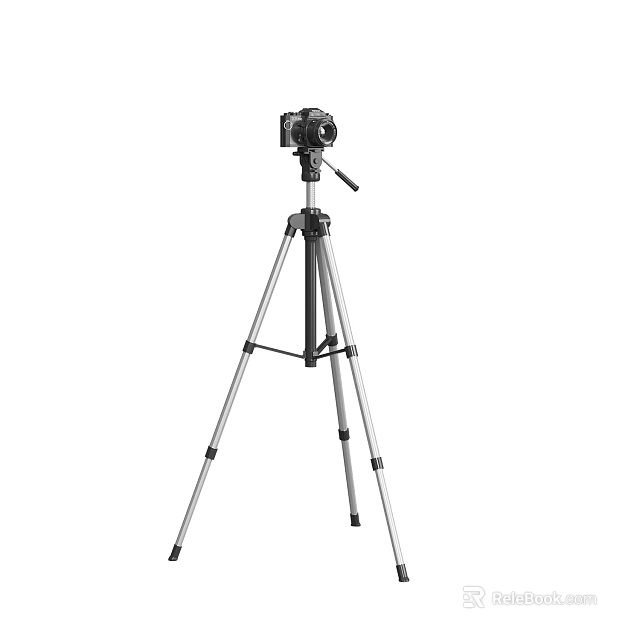 Professional Office Appliances With Adjustable Tripod And Digital Camera For Workspace 3d model