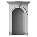 Architectural Components Featuring White Arched Structure And Decorative Columns