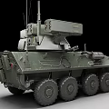 Military Armored Vehicle With 6x6 Wheels Camouflage Paint And Weapon System