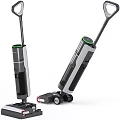 Upright and Handheld Vacuum Cleaners with Black Gray Design and Green Indicator Lights