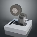 Professional Hardware Tools Stacked Grinding Wheels on Metal Shaft with Stable Base