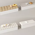 Bay window cushion 3d model