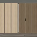 Modern Natural Wood Wardrobe Design With Sleek Panel Doors And Minimalist Handles
