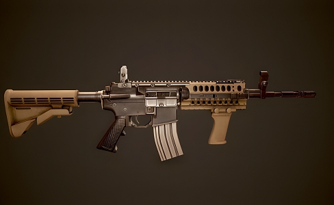 Realistic Assault Rifle 3D Model 3d model