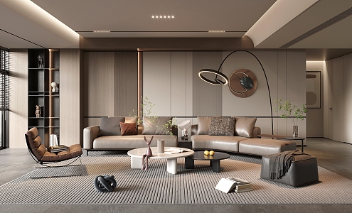 Light Luxury Living Room 3d model