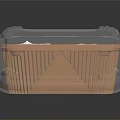 Fresh Powdered Food In Orange Plastic Container With Transparent Open Lid