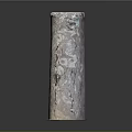 Decorative Pink Cylindrical Pillar With Textured Surface And Smooth Base