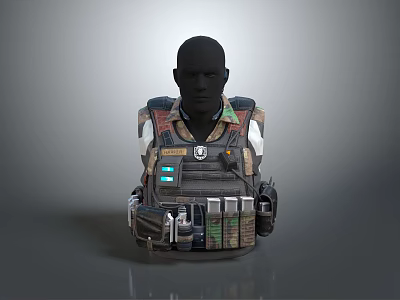 Tactical Vest With Multi Pocket Design For Military Style Equipment Storage 3d model