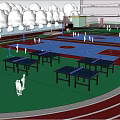 Modern Playground Primary and Middle School Campus Playground Runway 3d model