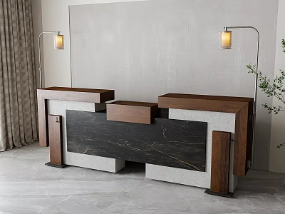 New Chinese Front Desk 3d model