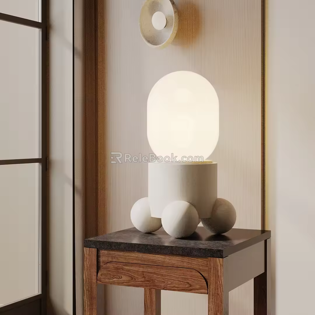 Modern table lamp 3d model