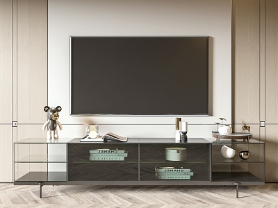 Modern TV Cabinet Glass TV Cabinet Decorative TV Cabinet TV 3d model