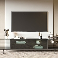 Modern TV Cabinet Glass TV Cabinet Decorative TV Cabinet TV 3d model