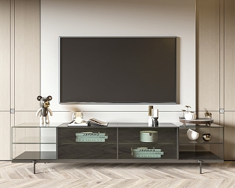 Modern TV Cabinet Glass TV Cabinet Decorative TV Cabinet TV 3d model