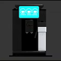 Modern Kitchen Coffee Machine With Digital Display Control Panel And Sleek Design 3d model