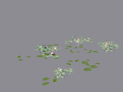 Modern lotus lotus lotus leaf 3d model