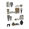Modern Minimalist Decorative Ornament Set With Vases Sculptures Candle Holders And Figurines