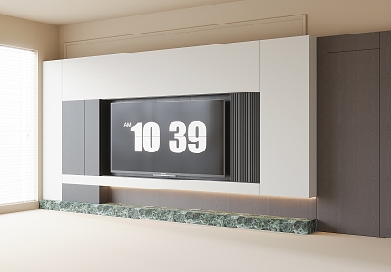 TV background wall TV wall 3d model