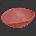 Ancient Carved Pottery Bowl With Red Black Patterns And Traditional Sculpture Design