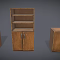 Classic Wooden Wardrobe Collection With Double Doors Glass Panels And Open Shelves