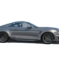 Gray Sports Muscle Car With SPOILT Logo Front Grille And Black Alloy Wheels