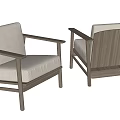 Elegant Modern Dining Chairs With Wooden Frame And Light Colored Cushion